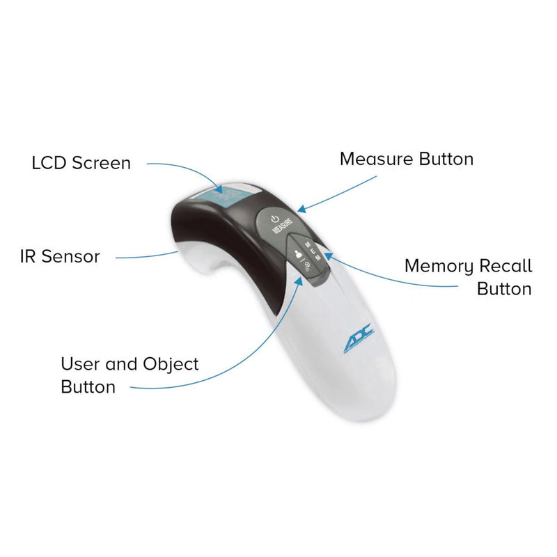 Adtemp™ Non-Contact Skin Surface Thermometer Infrared Skin Probe Handheld (1005872_EA) 1/EA