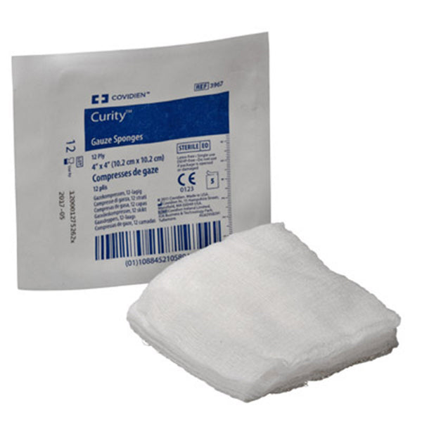 Curity™ Gauze Sponge 4 X 4 Inch 12-Ply Sterile 5 per Pack (1062518_TR) 10/TR