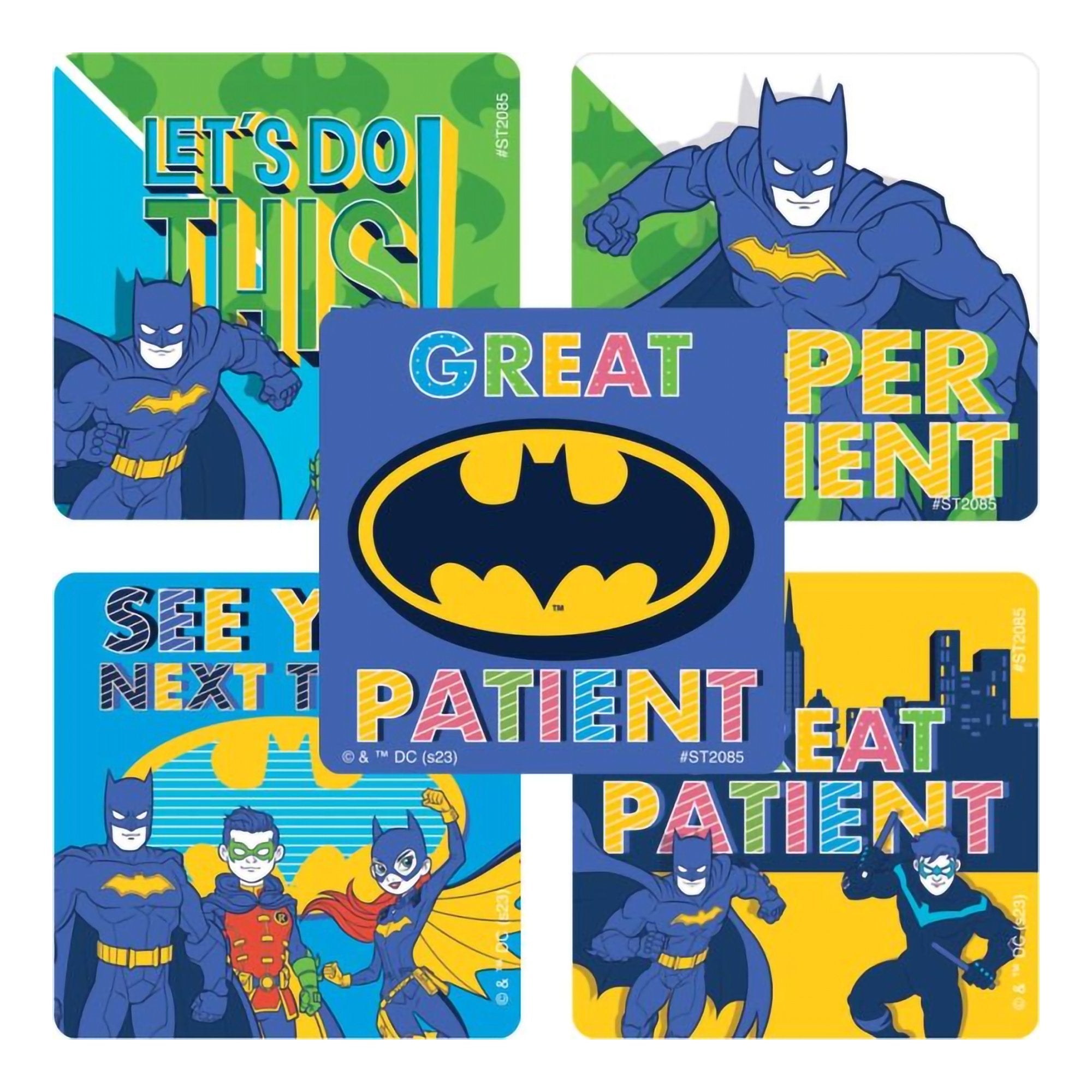 Batman Doctor Sticker SmileMakers® 100 per Box Batman Super Patient Sticker 2-1/2 Inch (1236 ...
