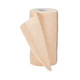 McKesson Cohesive Bandage 4 Inch X 5 Yard Self-adherent Closure Tan NonSterile Standard Compression (464154_CS) 18/CS