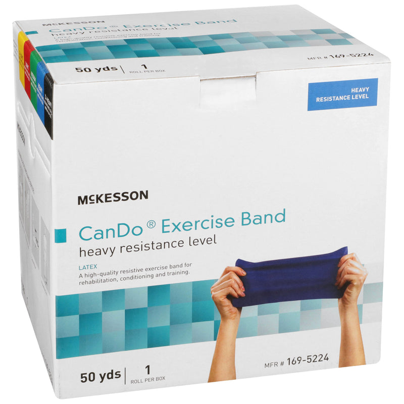 McKesson CanDo® Exercise Resistance Band Blue 5 Inch X 50 Yard Heavy Resistance (1073318_EA) 1/EA