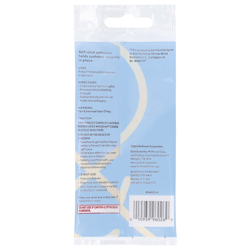 Foster & Thrive™ Corn Cushion One Size Fits Most Adhesive Backing Toe (1245009_PK) 9/PK