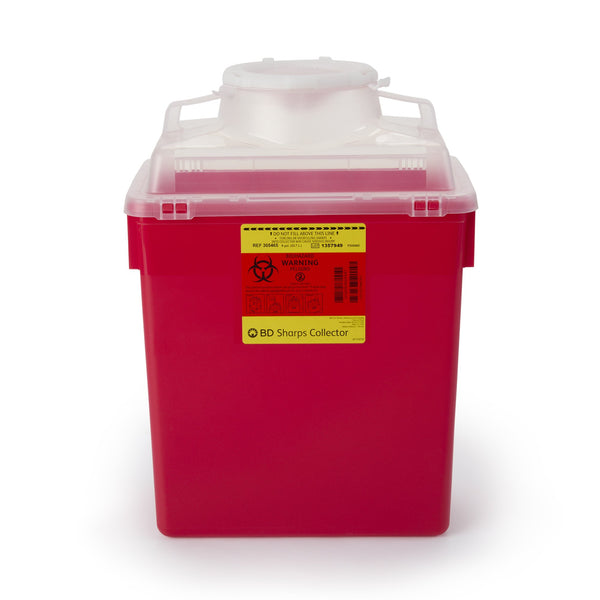 BD™ Sharps Container Red Base 17-1/2 X 12-4/5 X 8-4/5 Inch Vertical Entry 6 Gallon (190342_EA) 1/EA