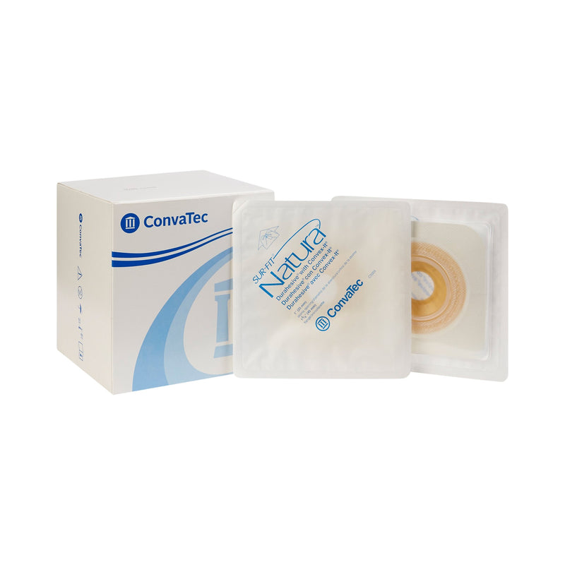 Sur-Fit Natura® Ostomy Barrier Precut, Extended Wear Durahesive® Adhesive 45 mm Flange System Hydrocolloid 1 Inch Opening 4-1/2 X 4-1/2 Inch (465473_EA) 1/EA