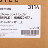 McKesson Glove Box Holder Horizontal Mounted 3-Box Capacity Clear 4-1/4 X 11 X 16 Inch Plastic (883765_EA) 1/EA