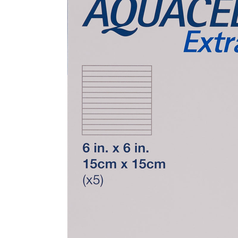 Aquacel® Extra™ Gelling Fiber Wound Dressing 6 X 6 Inch Square Sterile (785780_BX) 5/BX