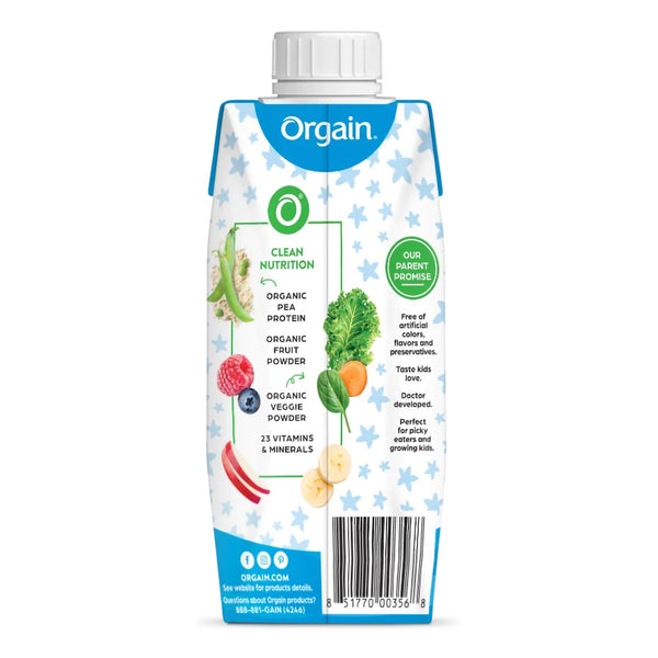 Orgain® Kids Plant Protein™ Nutritional Shake Pediatric Oral Supplement Vanilla Flavor 8 oz. Carton Liquid Plant Based (1196796_EA) 1/EA