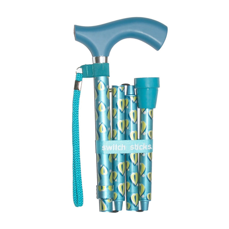 Switch Sticks® Folding Cane Aluminum 32 to 37 Inch Height Thames Print (1050003_EA) 1/EA