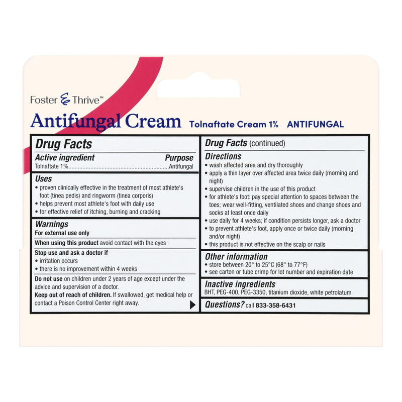 Foster & Thrive™ Antifungal 1% Strength Cream 0.5 oz. Tube (1238959_EA) 1/EA