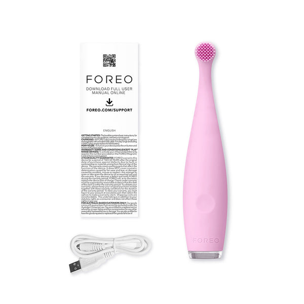 ISSA™ baby Sonic Toothbrush Pearl Pink Bunny Ages Birth to 4 Years Silicone (1252888_EA) 1/EA