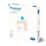 Proximel® Non-Border Foam Dressing 8 X 8 Inch Without Border Waterproof Backing Silicone Face Square Sterile (1242739_BX) 5/BX