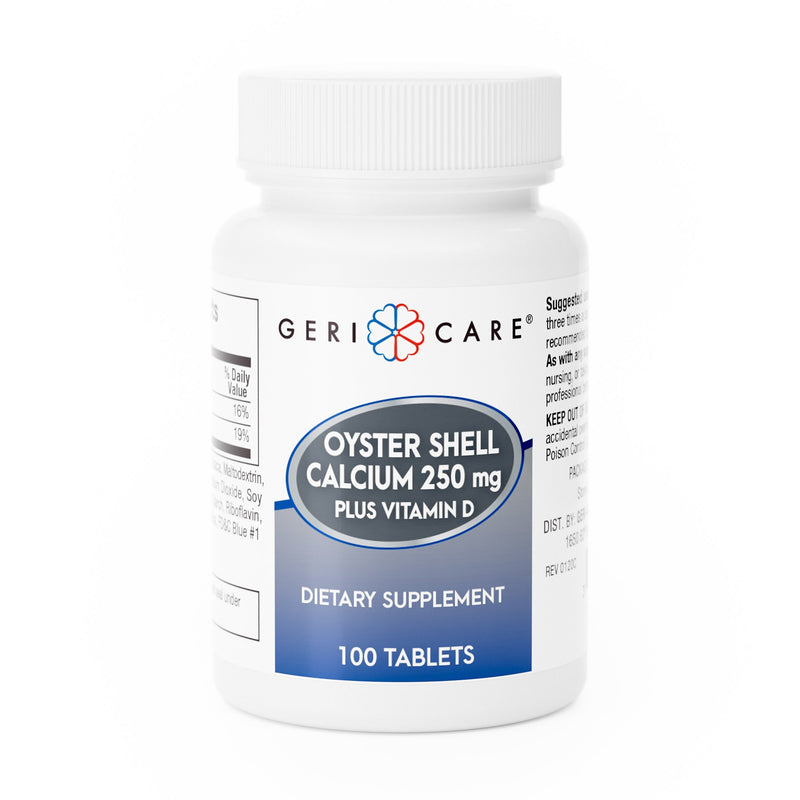 Geri-Care® Joint Health Supplement Oyster Shell 250 mg Strength Tablet 100 per Bottle (633785_CS) 12/CS