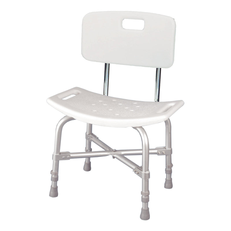McKesson Bath Bench Without Arms Aluminum Frame With Backrest 20 Inch Seat Width 500 lbs. Weight Capacity (1205414_CS) 1/CS