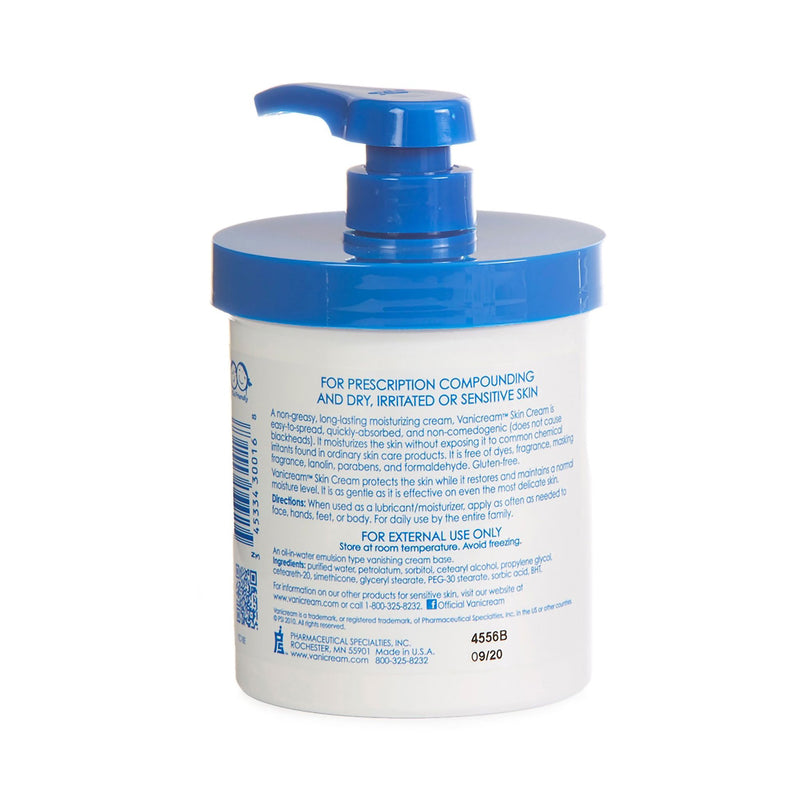 Vanicream® Hand and Body Moisturizer 16 oz. Pump Bottle Unscented Cream (532868_EA) 1/EA