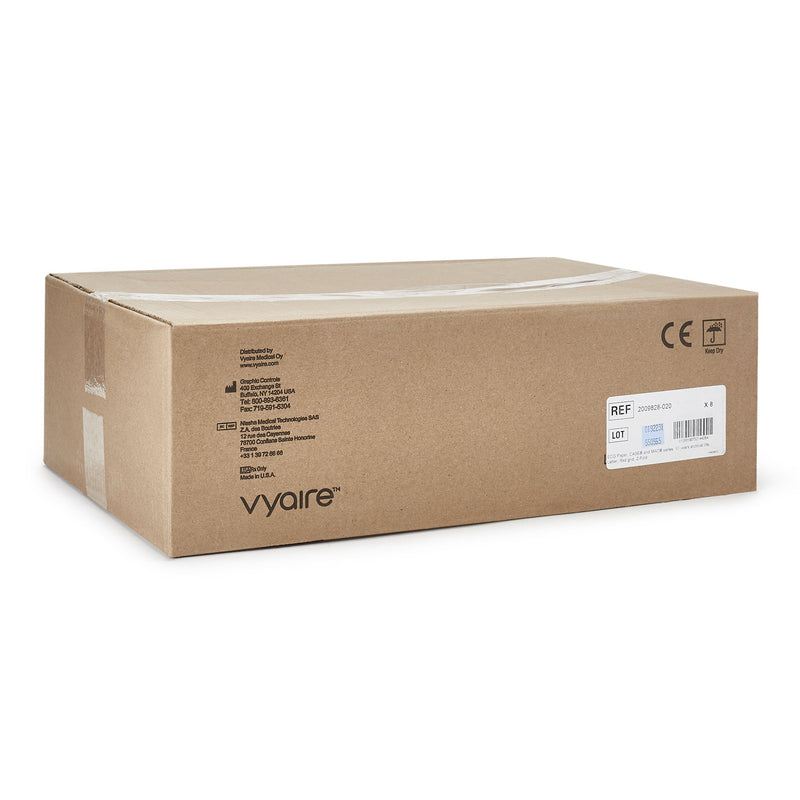 GE Recording Chart Paper Z-Fold Red Grid (285546_CS) 8/CS