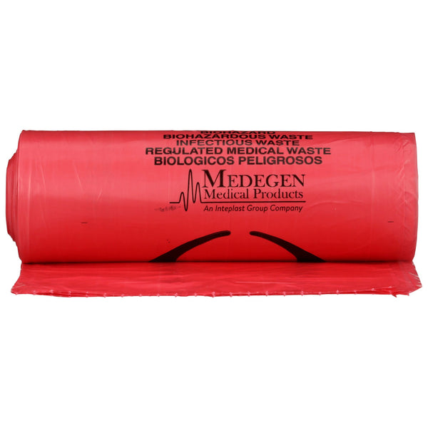 McKesson Biohazard Waste Bag Biohazard Symbol / Infectious Waste 30 to 33 gal. Red 33 X 40 Inch (186722_CS) 250/CS