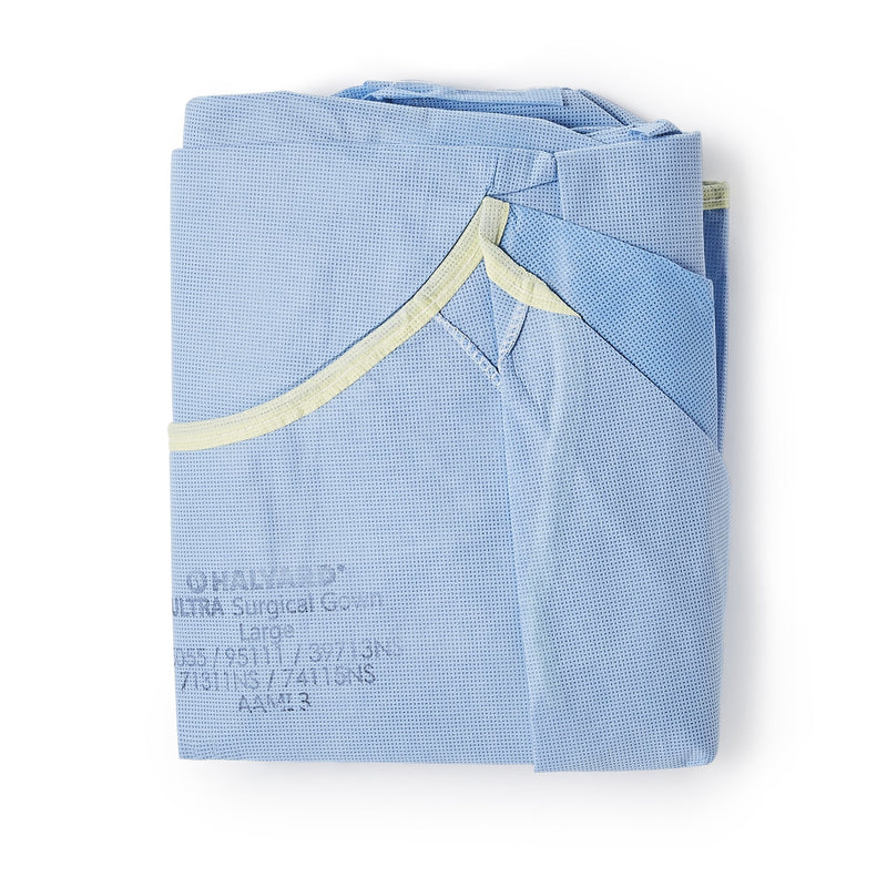 ULTRA Non-Reinforced Surgical Gown with Towel Large Blue Sterile AAMI Level 3 Disposable (217165_EA) 1/EA