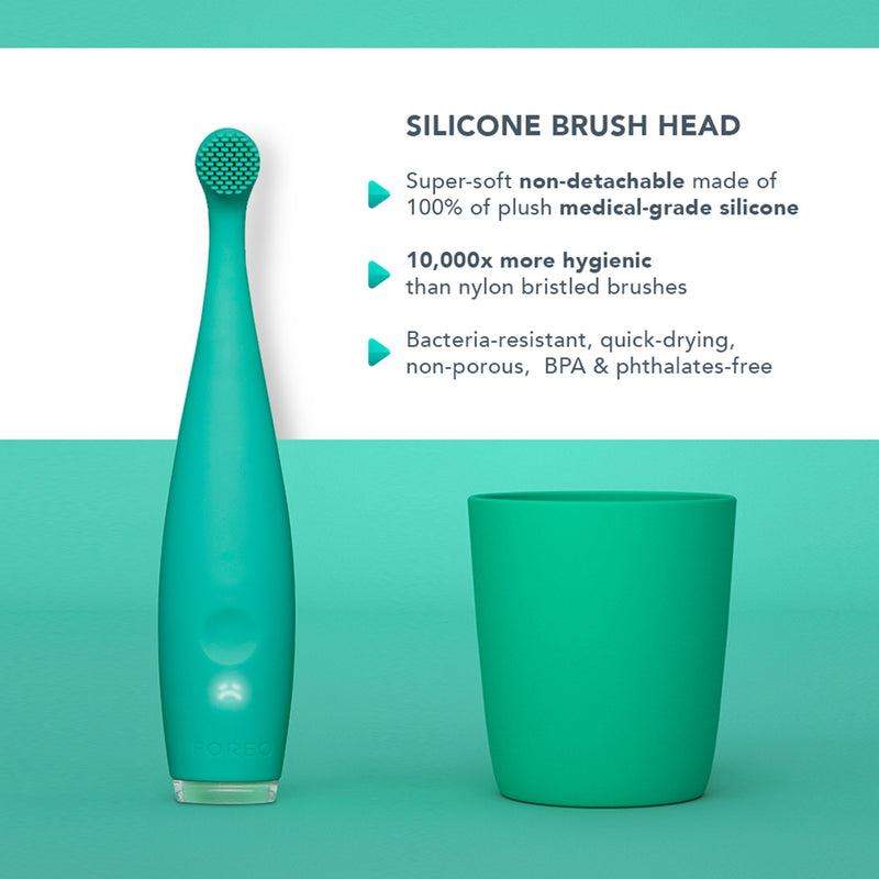 ISSA™ baby Sonic Toothbrush Kiwi Green Panda Ages Birth to 4 Years Silicone (1252886_EA) 1/EA