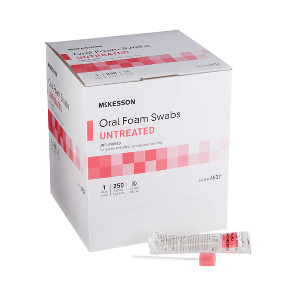McKesson Oral Swab Untreated Foam Tip 1 per Pack (864650_CS) 1000/CS