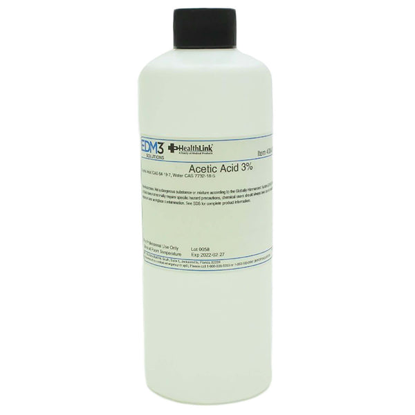EDM 3 LLC Chemistry Reagent Acetic Acid ACS Grade 3% 16 oz. (439348_EA) 1/EA