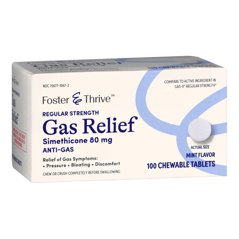 Foster & Thrive™ Gas Relief 80 mg Strength Chewable Tablet 100 Tablets (1238927_BT) 1/BT