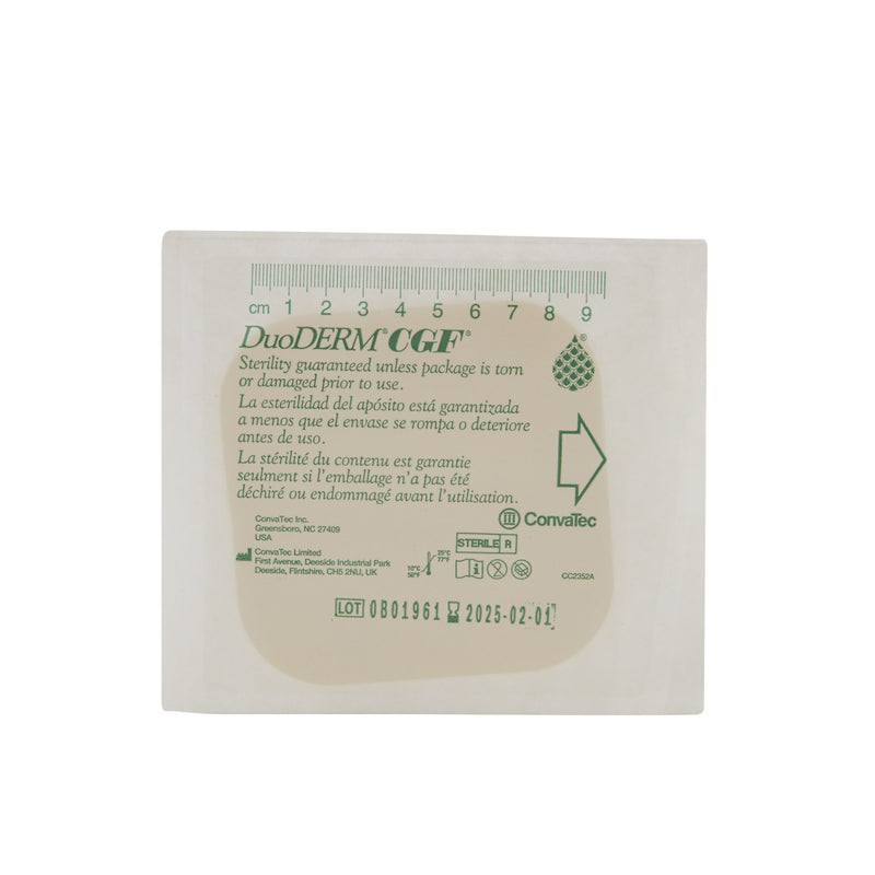 DuoDERM® CGF® Hydrocolloid Dressing Foam Backing 4 X 4 Inch Square Hydrocolloid (181329_EA) 1/EA