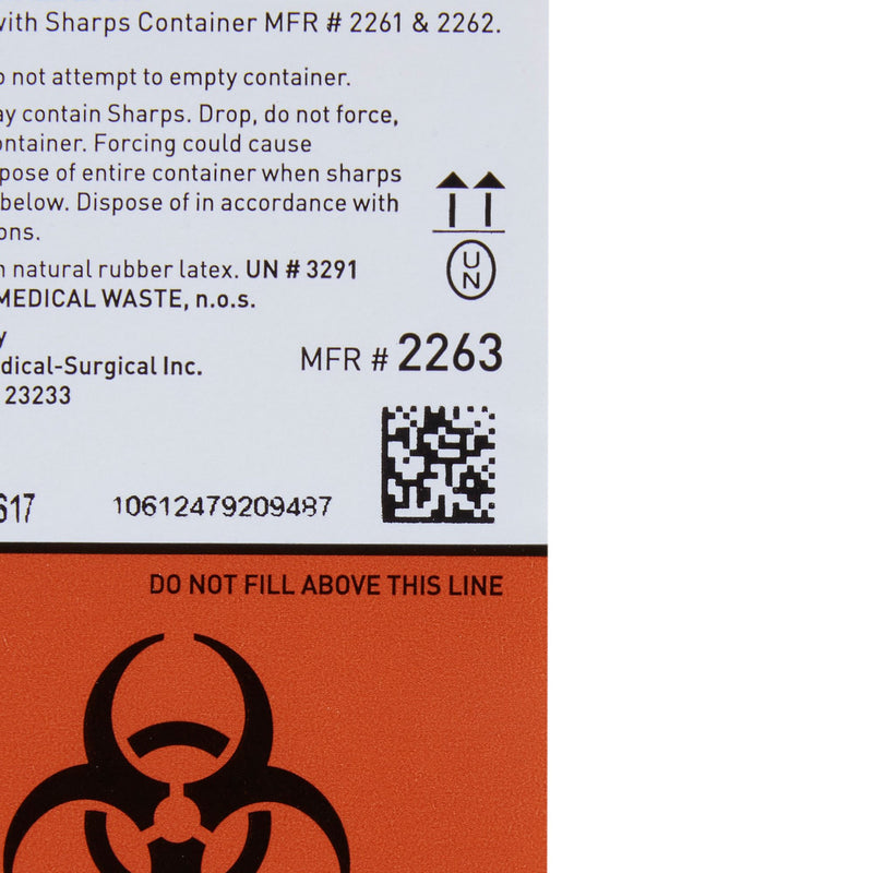 McKesson Prevent® Sharps Container Cabinet / Wall Enclosure High Impact Polystyrene Wall Mount Locking (855128_EA) 1/EA