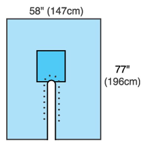 Cardinal Orthopedic Drape Split Drape 77 W X 120 L Inch Sterile (374569_CS) 10/CS