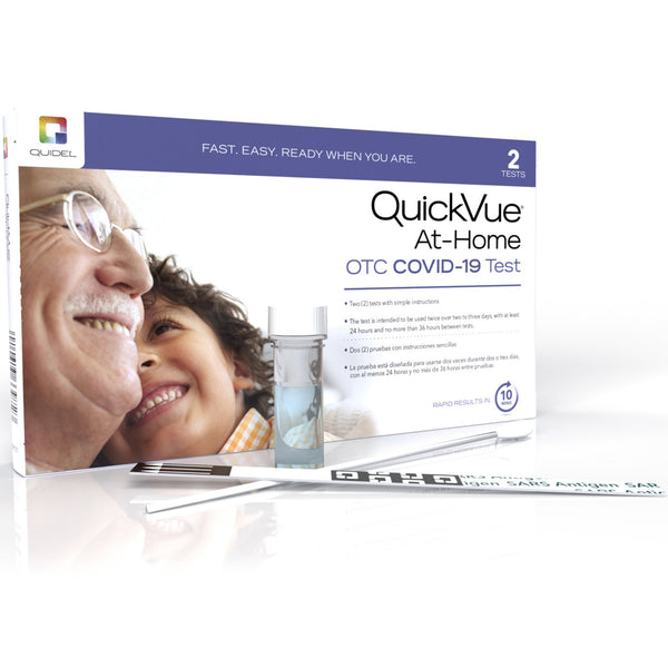 QuickVue® Respiratory Test Kit At-Home OTC COVID-19 Test 2 Tests CLIA Waived (1190065_BX) 1/BX