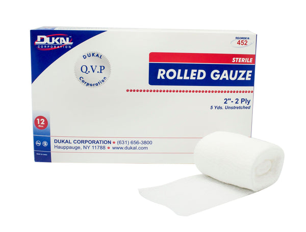 Dukal™ Conforming Bandage 2 Inch X 5 Yard 2-Ply Sterile 1 per Pack (519205_BG) 12/BG