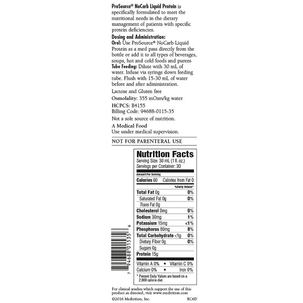 ProSource™ NoCarb Oral Supplement Berry Punch Flavor Liquid 30 oz. Bottle (709355_EA) 1/EA