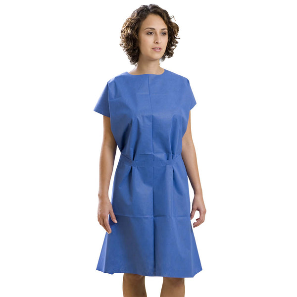 AmpleWear® Patient Exam Gown 3X-Large Blue Disposable (561312_CS) 25/CS