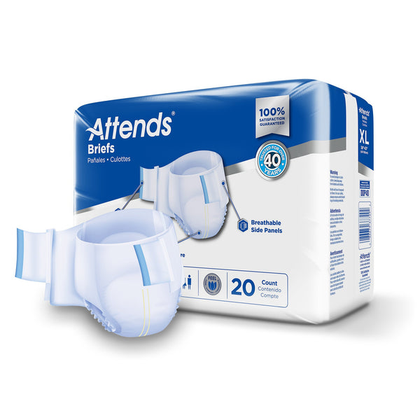 Attends® Care Advanced Unisex Adult Incontinence Brief X-Large Disposable Heavy Absorbency (957931_CS) 60/CS