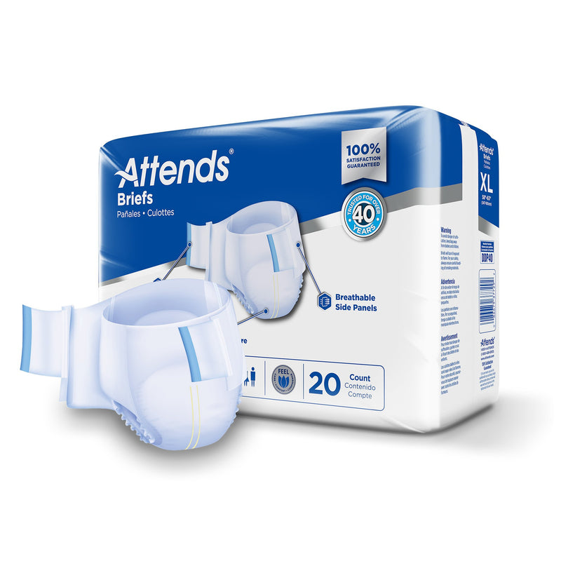 Attends® Care Advanced Unisex Adult Incontinence Brief X-Large Disposable Heavy Absorbency (957931_CS) 60/CS