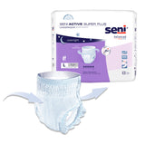 Seni® Active Super Plus Unisex Adult Absorbent Underwear Pull On with Tear Away Seams Large Disposable Heavy Absorbency (1163817_CS) 32/CS