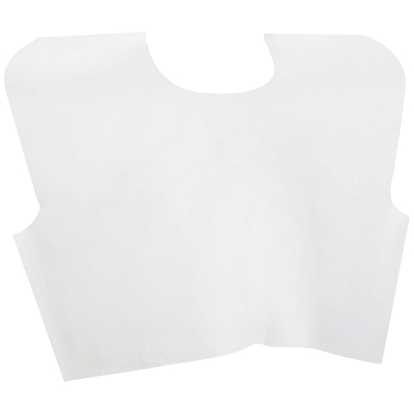 McKesson Exam Cape White One Size Fits Most Front / Back Opening Without Closure Unisex Disposable (906757_CS) 100/CS