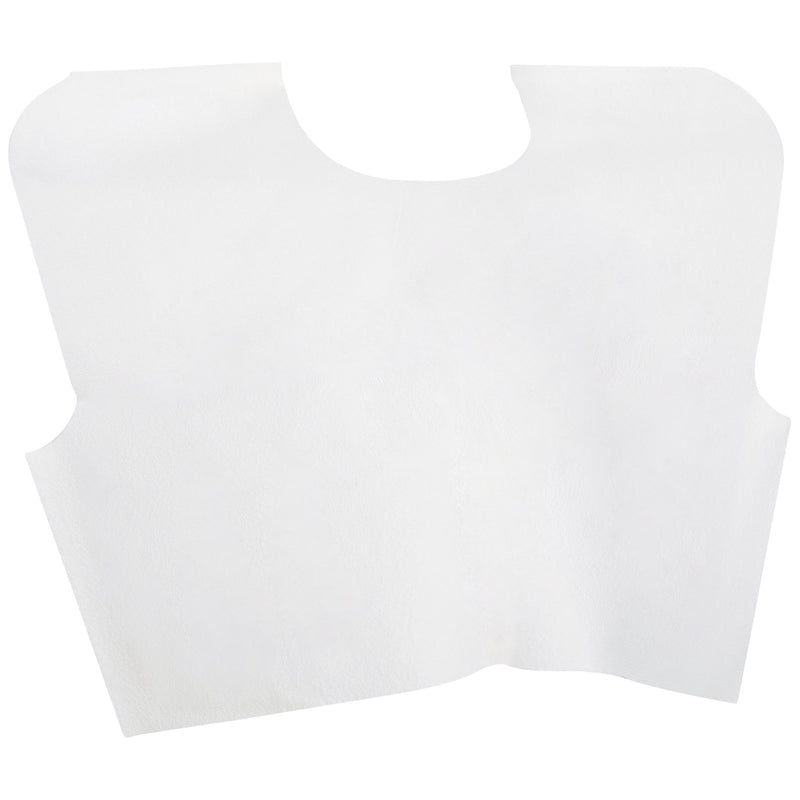 McKesson Exam Cape White One Size Fits Most Front / Back Opening Without Closure Unisex Disposable (906757_CS) 100/CS