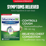 Mucinex® DM Cold and Cough Relief 1,200 mg - 60 mg Strength Tablet 14 per Box (718857_BX) 14/BX