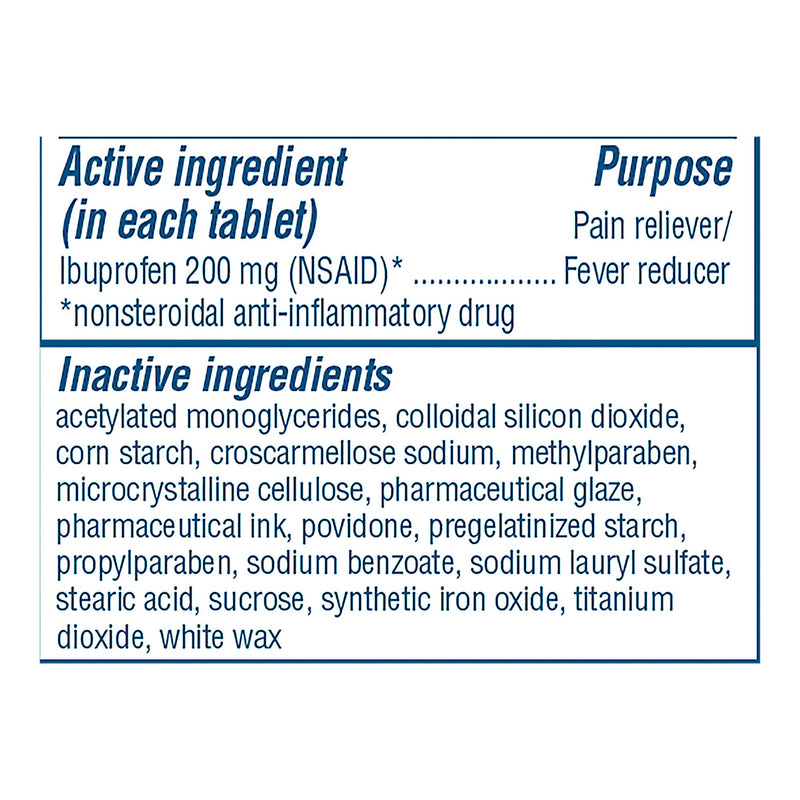Advil® Pain Relief 200 mg Strength Ibuprofen Tablet 100 per Bottle (533172_BT) 1/BT