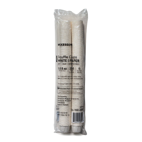 McKesson Souffle Cup 1 oz. White Paper Disposable (1251880_SL) 250/SL