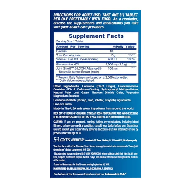 Osteo-Bi-Flex® Joint Health Supplement Vitamin D / Glucosamine 400 IU - 1500 mg Strength Caplet 30 per Bottle (830857_BX) 30/BX