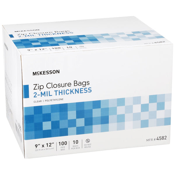 McKesson Reclosable Bag 9 X 12 Inch Polyethylene Clear Zipper Closure (911644_BG) 1/BG
