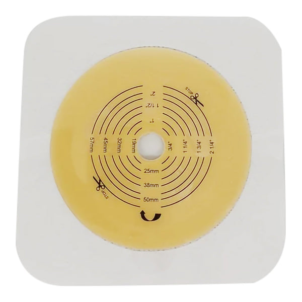 Safe n Simple™ Ostomy Barrier Trim to Fit, Standard Wear Flexible Tape 70 mm Flange Up to 2-1/4 Inch Opening 5 X 5 Inch (1243979_BX) 10/BX