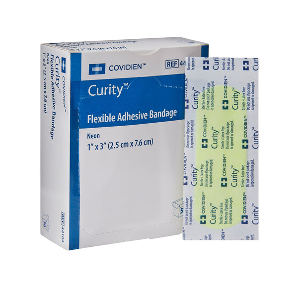 Curity™ Adhesive Strip 1 X 3 Inch Fabric Rectangle Neon Sterile (764639_CS) 1200/CS