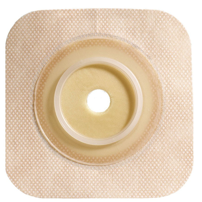 Sur-Fit Natura® Ostomy Barrier Trim to Fit, Standard Wear Stomahesive® Without Tape 100 mm Flange Sur-Fit® Natura® System Hydrocolloid 2-5/8 to 3-1/2 Inch Opening 6 X 6 Inch (365788_EA) 1/EA