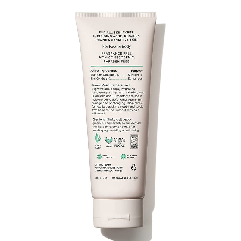 MDSolarsciences™ Mineral Moisture Defense Sunscreen SPF 50 Cream 3.4 oz. Tube (1230941_PK) 6/PK