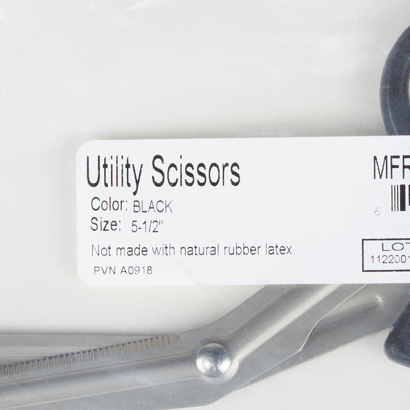 McKesson Medicut™ Trauma Shears Black 5-1/2 Inch Length Medical Grade Stainless Steel Finger Ring Handle Blunt Tip / Blunt Tip (1089418_EA) 1/EA