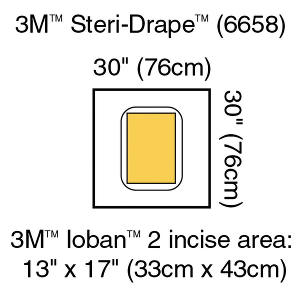 3M™ Steri-Drape™ Surgical Drape Large Pouch with Incise Film 30 W X 30 L Inch Sterile (177163_BX) 5/BX