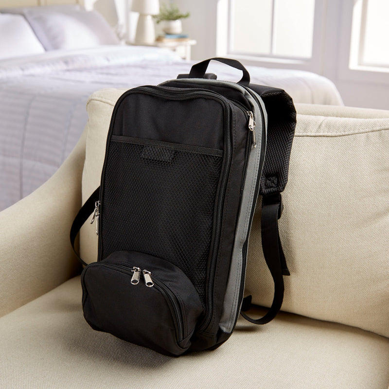 McKesson Feeding Pump Backpack Black, Pump Pocket, Outside View Window, Solution Wrap, Support Straps, 2 X 9 X 15 Inch (1138436_EA) 1/EA