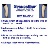 SpandaGrip™ Elastic Tubular Support Bandage 4 Inch X 11 Yard Large Knee / Medium Thigh Pull On Natural NonSterile Size F Standard Compression (817433_BX) 1/BX